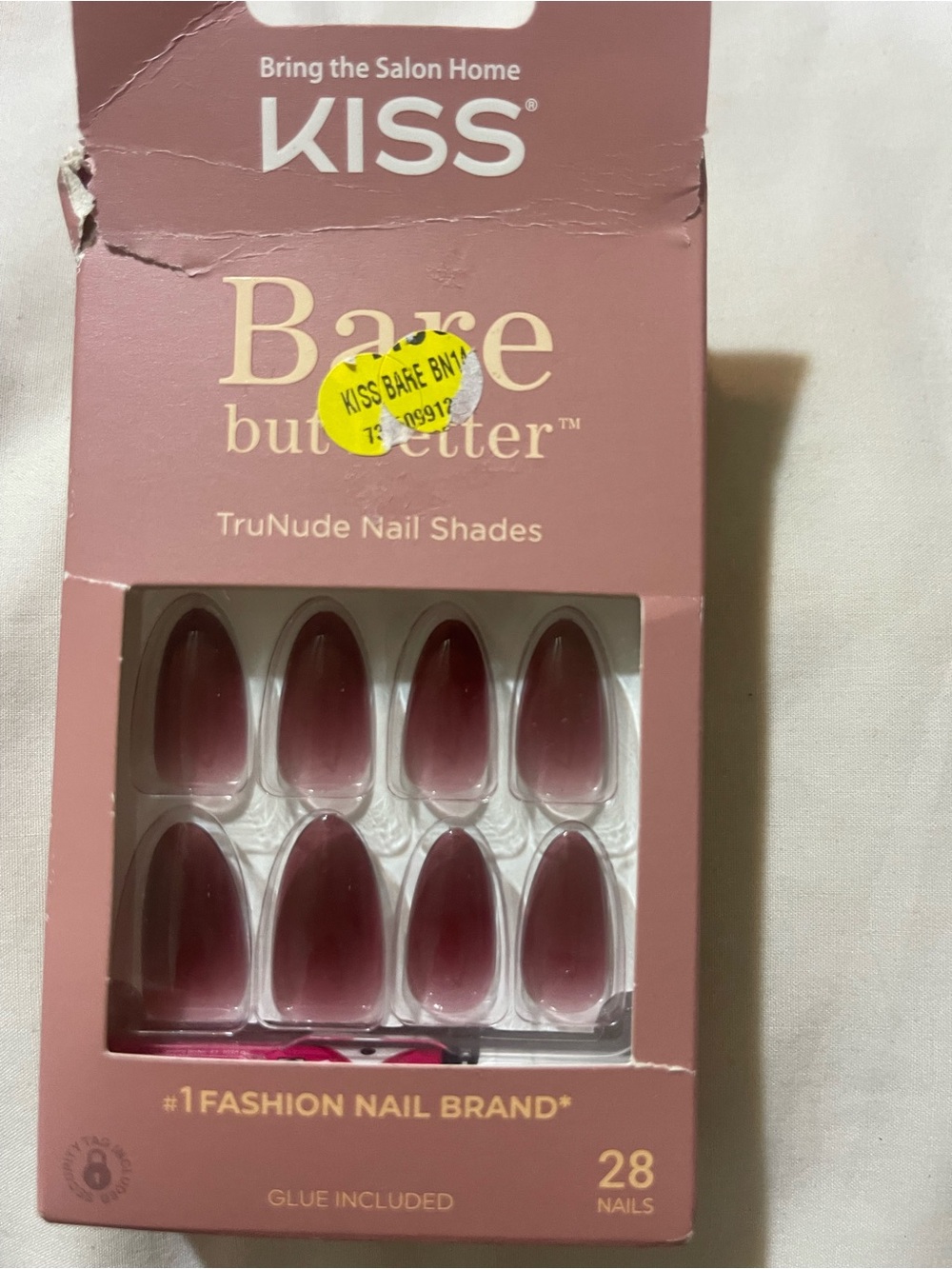 KISS Bare Butter TruNude Press-On Nails in Mauve Ombre